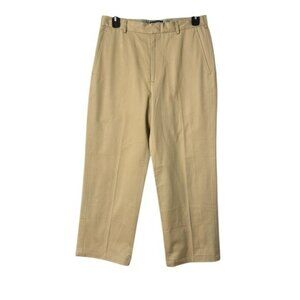 J Peterman Mens Chino Pants Trousers Size 34 Khaki Preppy Formal Tan Academia